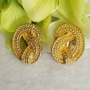 Givenchy Vintage Goldtone Clip Earrings